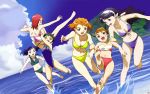  beach bikini mai-hime mai-otome minagi_mikoto nina_wang rena_sayers sky summer swimsuit tokiha_mai water yumemiya_arika yuuki_nao 