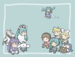  chibi cinnamoroll eggplant gojou_takeshi hachune_miku hatsune_miku kagamine_len kagamine_rin kaito kamui_gakupo meiko pylori_kin_no_uta_(vocaloid) sanrio shouryouuma spring_onion vocaloid zebra 