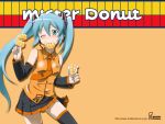  detached_sleeves food hatsune_miku twintails vocaloid wink 