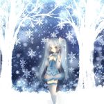 1girl detached_sleeves hatsune_miku necktie ou_(swdp) pleated_skirt silver_eyes silver_hair tagme thigh_boots twintails vocaloid