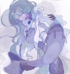  blue_hair inteleon long_hair pokemon pokemon_(creature) primarina starfish_hair_ornament tail yurano_(upao) 