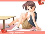  blush chika_itou flat_chest ichigo_mashimaro loli short_hair skirt socks wallpaper  