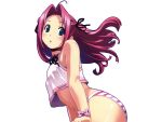  blue_eyes blush nijiiro_zakura panties pink_hair striped_panties tagme transparent underwear 