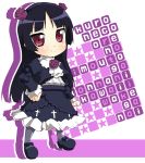  chibi dress ekakibito gokou_ruri gothic_lolita lolita_fashion long_hair ore_no_imouto_ga_konna_ni_kawaii_wake_ga_nai red_eyes 