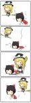  chibi comic flying hakurei_reimu highres kirisame_marisa potaaju pump touhou 