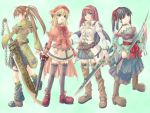  4girls huge_weapon katana multiple_girls sword thigh-highs thighhighs weapon zettai_ryouiki 