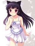  :o animal_ears black_hair blush cat_ears dress gokou_ruri hairband long_hair mole ore_no_imouto_ga_konna_ni_kawaii_wake_ga_nai pixiv_manga_sample red_eyes skirt solo sundress yamasan 