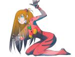  ayanami_rei glass jpy neon_genesis_evangelion orange_hair plugsuit skin_tight solo souryuu_asuka_langley 