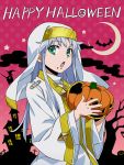  food_on_face habit halloween index jack-o&#039;-lantern jack-o'-lantern kizaki long_hair nun pumpkin robe safety_pin silver_hair to_aru_majutsu_no_index 