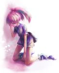  highres kneeling original pink_hair riinu_(ir-n) solo 