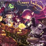  :d abyss_of_parliament alternate_costume bat_wings black_hair blonde_hair bow demon_tail detached_sleeves enmaided glowing hair_bow hakurei_reimu halloween hat head_wings high_heels highres jack-o&#039;-lantern jack-o'-lantern kirisame_marisa koakuma maid multiple_girls north_abyssor open_mouth pantyhose pointy_ears pumpkin red_eyes red_hair shoes smile sword tail touhou warcraft weapon wings wink witch_hat world_of_warcraft yellow_eyes 
