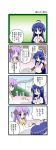  aotan_nishimoto blue_hair comic green_eyes hiiragi_kagami izumi_konata long_hair lucky_star purple_eyes purple_hair translated violet_eyes 