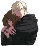  1girl couple draco_malfoy harry_potter hermione_granger hug hug_from_behind maiko_(setllon) 
