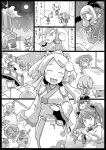  aki_minoriko aki_shizuha alternate_costume closed_eyes comic crab hat himekaidou_hatate inaba_tewi japanese_clothes kagiyama_hina kimeemaru kimono kochiya_sanae komeiji_koishi komeiji_satori long_hair mitsuyari_naaja monochrome multiple_girls ponytail reisen_udongein_inaba shameimaru_aya touhou translated ultraman uni_mate yukata yukkuri_shiteitte_ne 