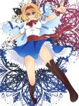  alice_margatroid blonde_hair blue_eyes boots capelet hairband mioda short_hair solo touhou 