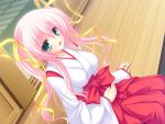  game_cg green_eyes japanese_clothes miko neko_koi pink_hair toono_sayaka whirlpool 