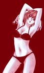  chororu cleavage lingerie meiko muted_color red short_hair solo underwear vocaloid 