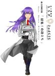  choir2009 coat engrish ghost_in_the_shell ghost_in_the_shell_stand_alone_complex gloves highres necktie patchouli_knowledge purple_eyes purple_hair ranguage solo touhou violet_eyes 