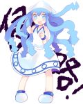  blue_eyes blue_hair dress hat ikamusume long_hair shinryaku!_ikamusume solo tomoya_(artist) 