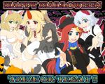  cosplay ebz felicia felicia_(cosplay) geung_si halloween hong_meiling hoshiguma_yuugi izayoi_sakuya jack-o&#039;-lantern jack-o'-lantern jiangshi lei_lei lei_lei_(cosplay) mizuhashi_parsee multiple_girls neko_majin pumpkin touhou vampire_(game) 