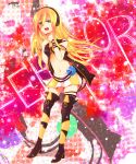  -error_(vocaloid) boots cable cd flapper_shirt headphones highres lily_(vocaloid) long_hair midriff miniskirt navel nemu0217 sad skirt solo thigh-highs thigh_boots thighhighs vocaloid 