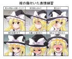  abuse blonde_hair blush braid chart commentary expressions face hat kirisame_marisa nervous s_makoto sad shaded_face sweatdrop tears touhou translated translation_request trembling wavy_mouth witch_hat yellow_eyes 