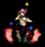  blue_eyes butterfly doll flower hands joints lips megurine_luka pink_hair solo vocaloid 