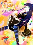  bad_id blue_hair bow candy dress gothic_lolita hair_bow lolita_fashion long_hair panty_&amp;_stocking_with_garterbelt shifumi solo stocking_(character) stocking_(psg) striped striped_legwear striped_thighhighs thigh-highs thighhighs 