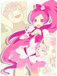  cure_blossom hanasaki_tsubomi harano heartcatch_precure! long_hair magical_girl pink_eyes pink_hair ponytail precure shypre skirt wavy_mouth 