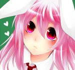  bad_id bunny_ears close-up heart long_hair necktie pink_hair rabbit_ears red_eyes reisen_udongein_inaba solo touhou yutazou 