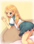  blue_eyes eavesdropping koflif kousaka_kirino long_hair orange_hair ore_no_imouto_ga_konna_ni_kawaii_wake_ga_nai overhearing panties pantyshot school_uniform serafuku underwear 