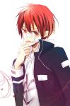  katekyo_hitman_reborn kozato_enma licking red_eyes redhead school_uniform 