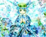  blue_eyes blue_hair blush dress fish hat kawashiro_nitori key mdnk touhou twintails underwater water 