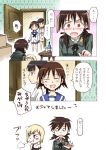  agahari blonde_hair brown_hair erica_hartmann gertrud_barkhorn military military_uniform misunderstanding miyafuji_yoshika sakamoto_mio strike_witches translated uniform 