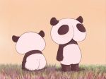  grass nakashima_(middle_earth) no_humans original panda shiri_panda sitting 