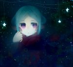  character_request coat horns imazaki_keiichi inazuma_eleven purple_eyes scarf short_hair side_glance space star tadano_shiroko violet_eyes 