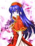  blue_eyes blue_hair dress fire_emblem fire_emblem:_fuuin_no_tsurugi fire_emblem_fuuin_no_tsurugi hat lilina long_hair 