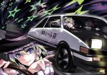  ae86 atoshi blonde_hair blue_eyes braid car contemporary crossover driving hat initial_d kirisame_marisa motor_vehicle multiple_girls parody smile touhou toyota vehicle 