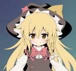  azuma_takeshi blonde_hair blush hat kirisame_marisa solo touhou yellow_eyes 