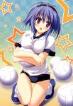  blue_hair buruma gym_uniform hello_good-bye highres moekibara_fumitake saotome_suguri volleyball 