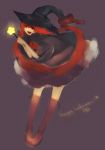  dress frilled_skirt frills halloween hat hat_ribbon kneehighs long_hair neck_ribbon original red_eyes red_hair redhead ribbon satomo skirt smile solo star twintails very_long_hair wand witch witch_hat 