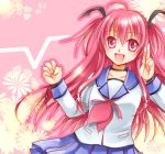  asagi_(seal47) long_hair pink_eyes pink_hair school_uniform serafuku twintails yui_(angel_beats!) 