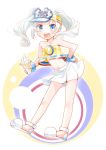  blue_eyes child food ice_cream midoya_(icecandy) midriff navel personification skirt white_hair 