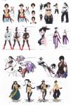  armpits artbook belt black_hair breasts capcom cleavage concept_art criss-cross_halter halter_top halterneck han_juri high_heels highres korea labcoat lipstick muscles navel official_art scan seth shoes street_fighter street_fighter_iv thighhighs yin_yang 