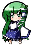  chibi green_eyes green_hair kochiya_sanae long_hair shun_ss touhou 