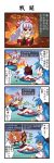  4koma comic fujiwara_no_mokou hinanawi_tenshi nagae_iku parody pokemon ptkan touhou translation_request 