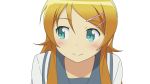  blue_eyes blush close kousaka_kirino mobile_suit_gundam orange_hair ore_no_imouto_ga_konna_ni_kawaii_wake_ga_nai ore_no_imouto_ga_konnani_kawaii_wake_ga_nai transparent vector 