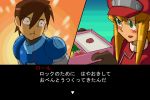  blood blush brown_hair green_eyes nosebleed o_o obentou rock_volnutt rockman rockman_dash rog_rockbe roll_caskett surprised translated translation_request 