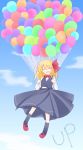  ^_^ atapon balloon blonde_hair bow closed_eyes hair_bow hair_ribbon kneehighs mary_janes pixar ribbon rumia shoes smile solo the_embodiment_of_scarlet_devil touhou up youkai 