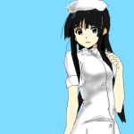  akiyama_mio black_hair grey_eyes k-on! long_hair lowres nurse 
